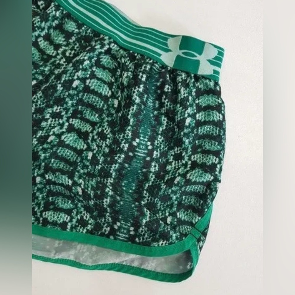 Under Armour Medium Green Patterned Athletic Shorts